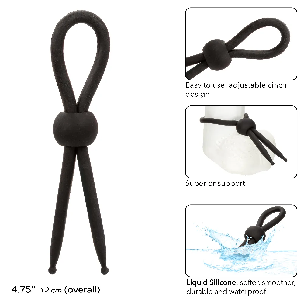 Alpha Liquid Silicone Lasso - Black Enhancers CalExotics