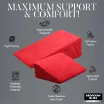 Love Cushion Set Foam Wedge Pillow Set - Red Bedroom Play Gear | Positionary Pillow XR Brands