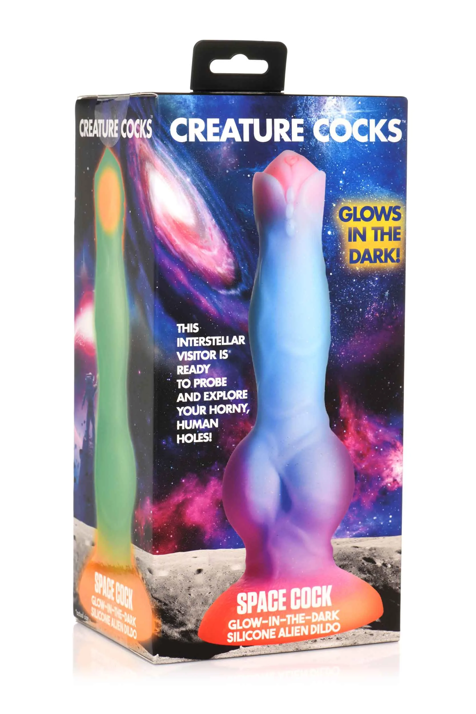 Space Cock Glow-in-the-Dark Silicone Alien Dildo Robes & Sleepwear XR Brands