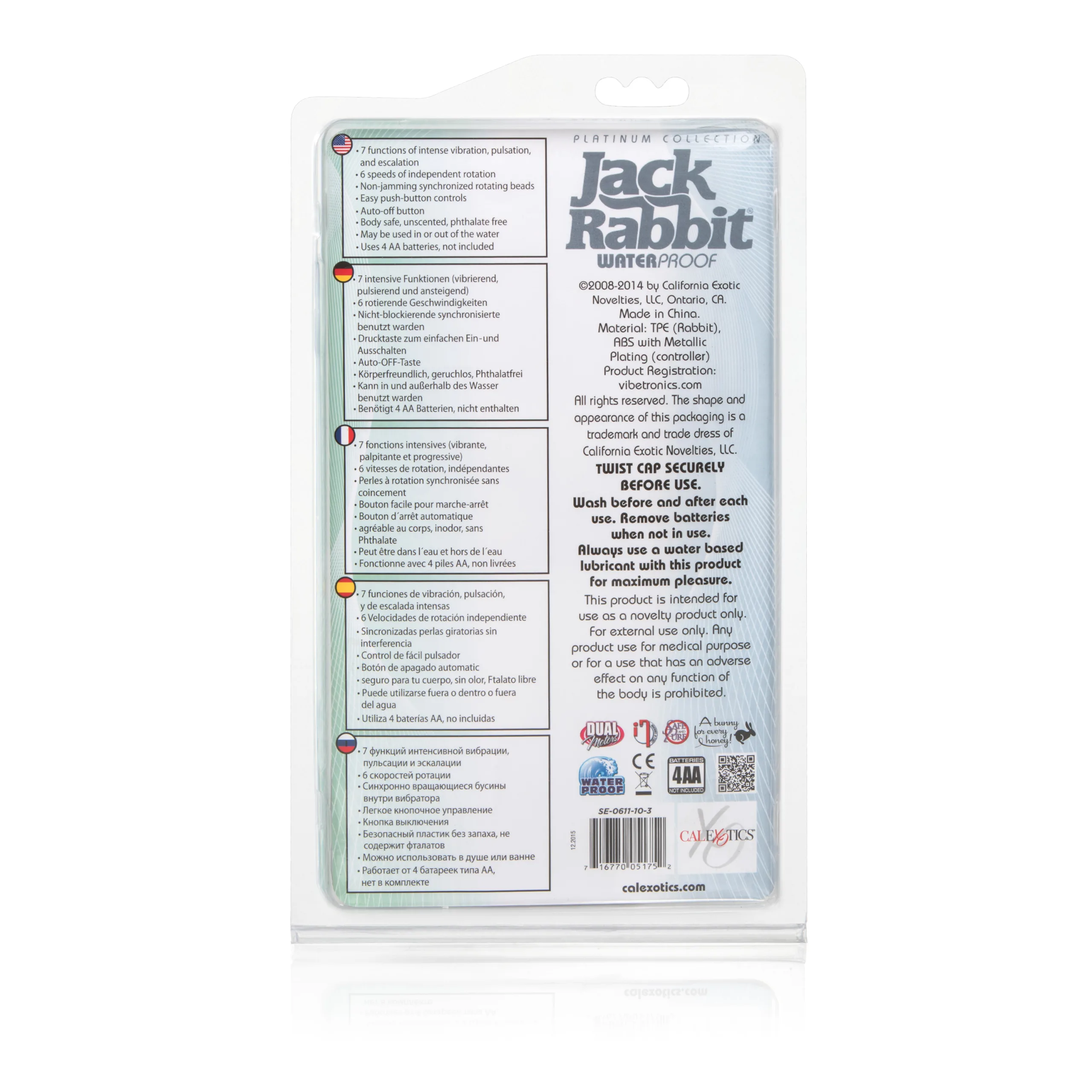 Platinum Jack Rabbit - Silver Vibrators CalExotics