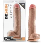 Dr. Skin - Mr. Savage - 11.5 Inch Dildo With Balls - Beige Dildos Blush