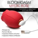Mystic Rose Sucking and Vibrating Silicone Rose - Red Lubes & Essentials XR Brands