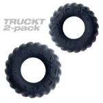 Truckt 2 Piece Cockring Set Atomic Jock - Night Black BDSM & Kink Oxballs