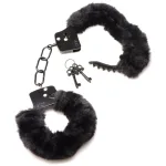 Cuffed in Fur Furry Handcuffs - Black BDSM & Kink XR Brands