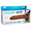 Fantasy X-Tensions Elite 7" Silicone Hollow Strap Dual Density - Brown Dildos Pipedream