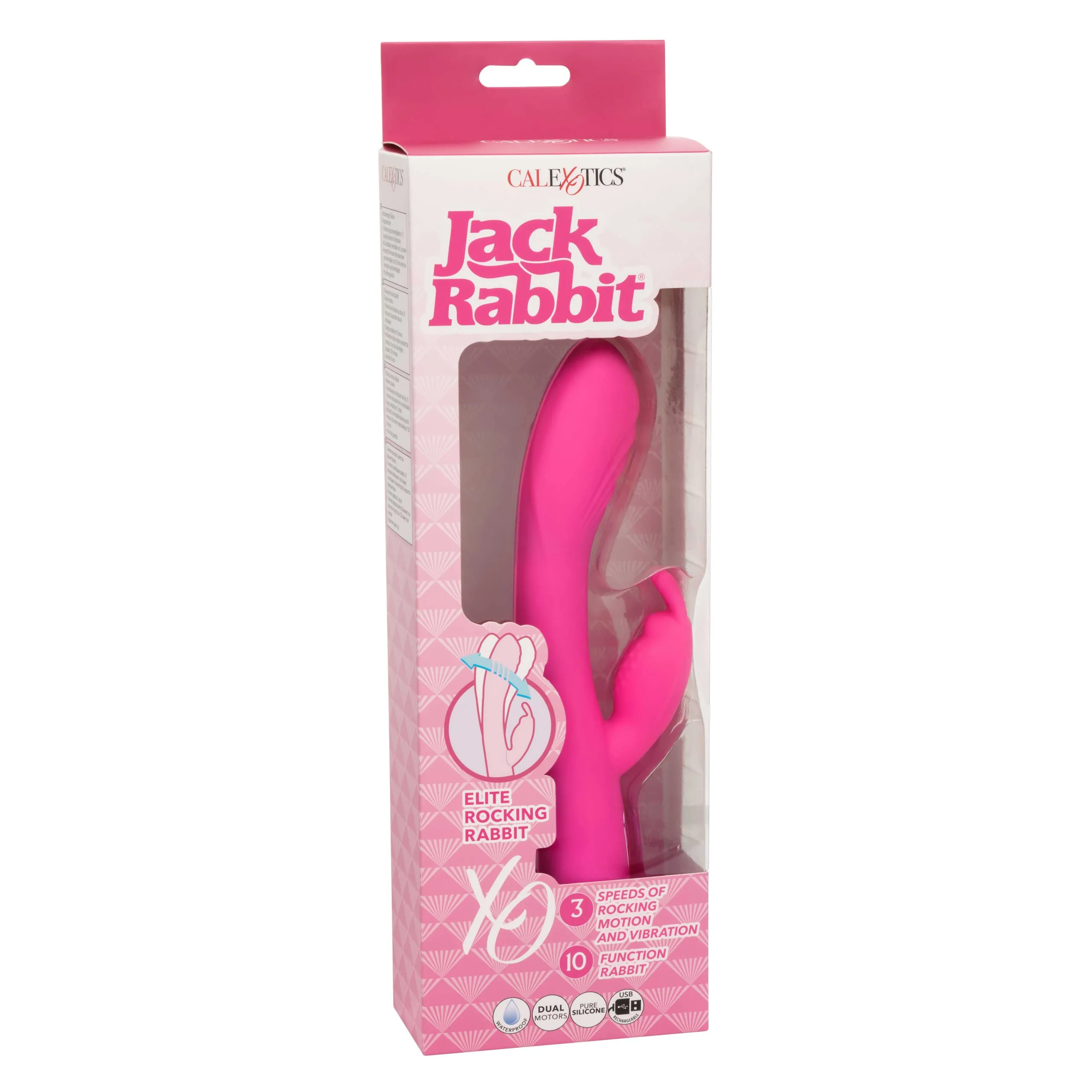 Jack Rabbit Elite Rocking Rabbit - Pink Vibrators CalExotics