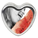 Edible Heart Candle - Watermelon - 4 Oz. Lubes & Essentials Earthly Body