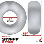 Stiffy 2-Pack Bulge-Rings - Clear Ice Enhancers Oxballs
