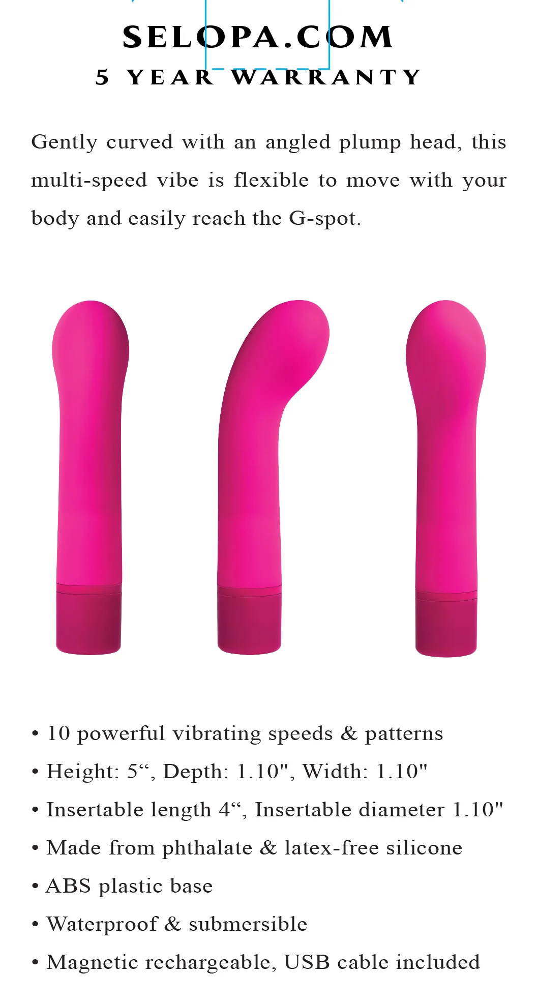 Paradise G - Pink Vibrators Evolved Novelties