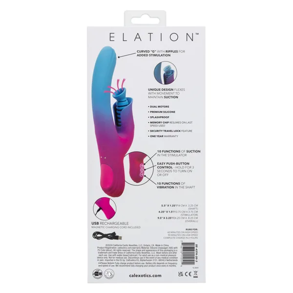 Elation Dual Stimulator With Suction Vibrators CalExotics