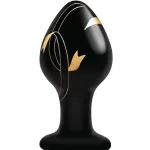 Secret Kisses - 3.5 Inch Handblown Glass Plug - Black Anal Play XGEN