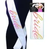 Glitterati Bride Sash - White Novelty Little Genie