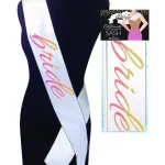 Glitterati Bride Sash - White Novelty Little Genie