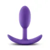 Luxe - Wearable Vibra Slim Plug - Small - Purple Anal Play Blush