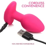 Gossip Pop Rocker 10x Vibrating Silicone Plug - Magenta Anal Play Curve Toys