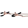 Brat Charmed Nipple Clamps - Rose Gold Nipple Stimulators | Nipple Jewelry Sportsheets