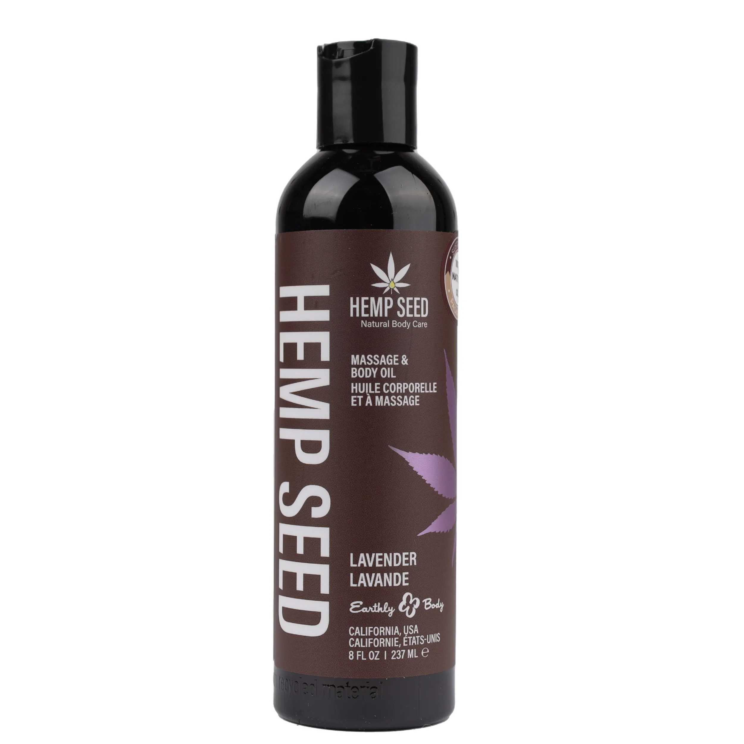 Hemp Seed Massage and Body Oil - Lavender - 8 Fl. Oz./ 237ml Lubes & Essentials Earthly Body