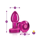 Vibrating Pink Metal Remote Plug - Small Anal Play Viben