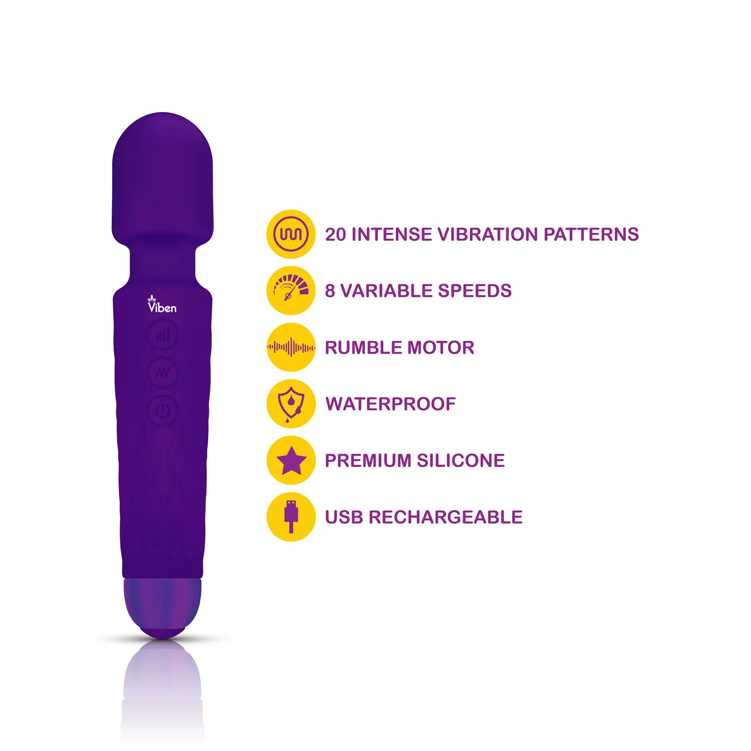 Tempest Wand Massager - Violet Vibrators Viben