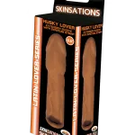 Skinsations Latin Lover Series Husky Lover 6.5 Inch - Brown Penis Extension & Sleeves | Non-Vibrating Hott Products