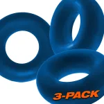Fat Willy 3-Pack Jumbo C-Rings - Space Blue Smoking Oxballs