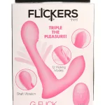 Flickers G-Flick Flicking G-Spot Vibrator With Remote - Pink Vibrators XR Brands