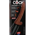 7.5 Inch Thrusting Cock With Balls - Brown Vibrators Pipedream
