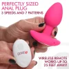 Gossip Pop Rocker 10x Vibrating Silicone Plug - Magenta Anal Play Curve Toys