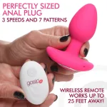 Gossip Pop Rocker 10x Vibrating Silicone Plug - Magenta Anal Play Curve Toys