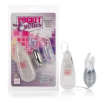 Pocket Exotics Snow Bunny Bullet - Clear Vibrators CalExotics