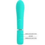 Thomas Super Soft Silicone Rabbit Vibrator - Turquoise Vibrators Pretty Love