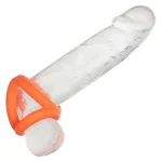 Alpha Liquid Silicone Tri-Ring - Orange Orange Enhancers CalExotics