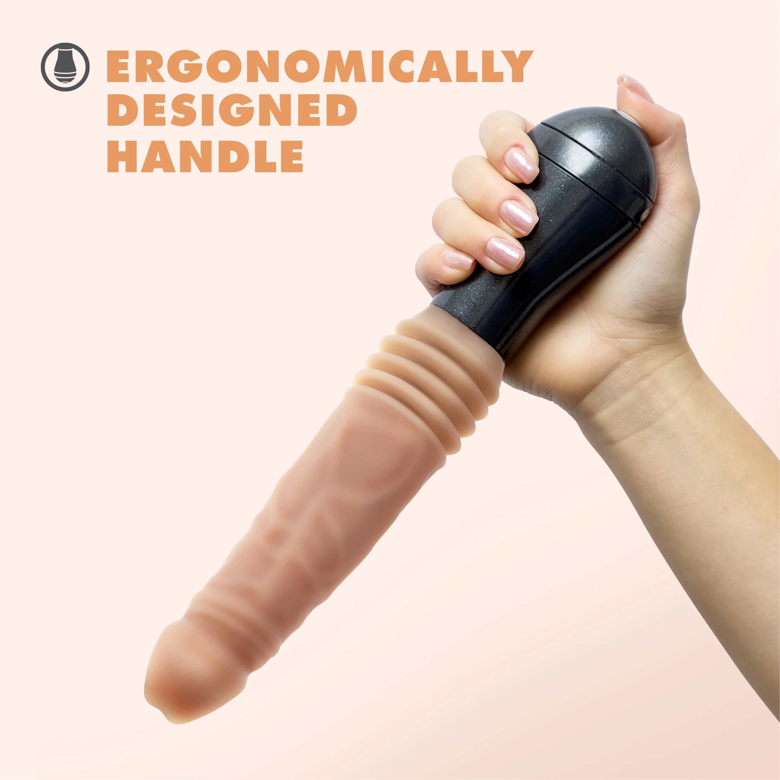 Dr. Skin Silicone - Dr. Knight - Thrusting Gyrating Vibrating Dildo - Beige Vibrators Blush