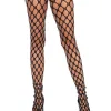 Jumbo Pothole Net Tights - Black - One Size Hosiery & Garters Leg Avenue