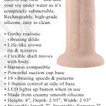 7 Inch Girthy Vibrating Dong - Light Vibrators Evolved Novelties