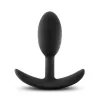 Luxe - Wearable Vibra Slim Plug - Small - Black Anal Play Blush