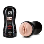 M for Men - Soft and Wet - Pussy With Pleasure Ridges and Orbs - Self Lubricating Stroker Cup - Vanilla Strokers & Pump…