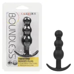 Boundless Vibrating Beaded Plug - Black Vibrators CalExotics