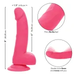 Neon Silicone Studs 6 Inch - Pink Anal Play CalExotics