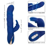 Jack Rabbit Signature Silicone Wave Motion Rabbit - Blue Vibrators CalExotics