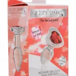 Red Heart Gem Glass Anal Plug - Small Anal Play XR Brands