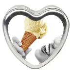 Edible Heart Candle - Vanilla - 4 Oz. Lubes & Essentials Earthly Body