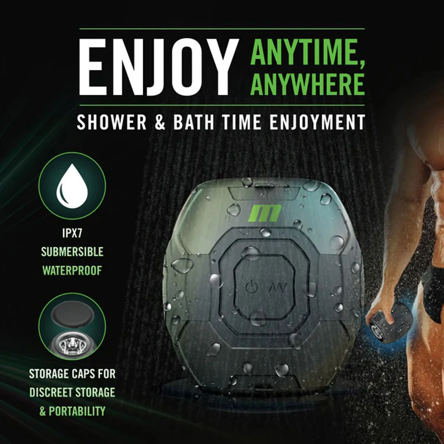 M for Men - Dome X - Vibrating Masturbator - Black Strokers & Pumps Blush