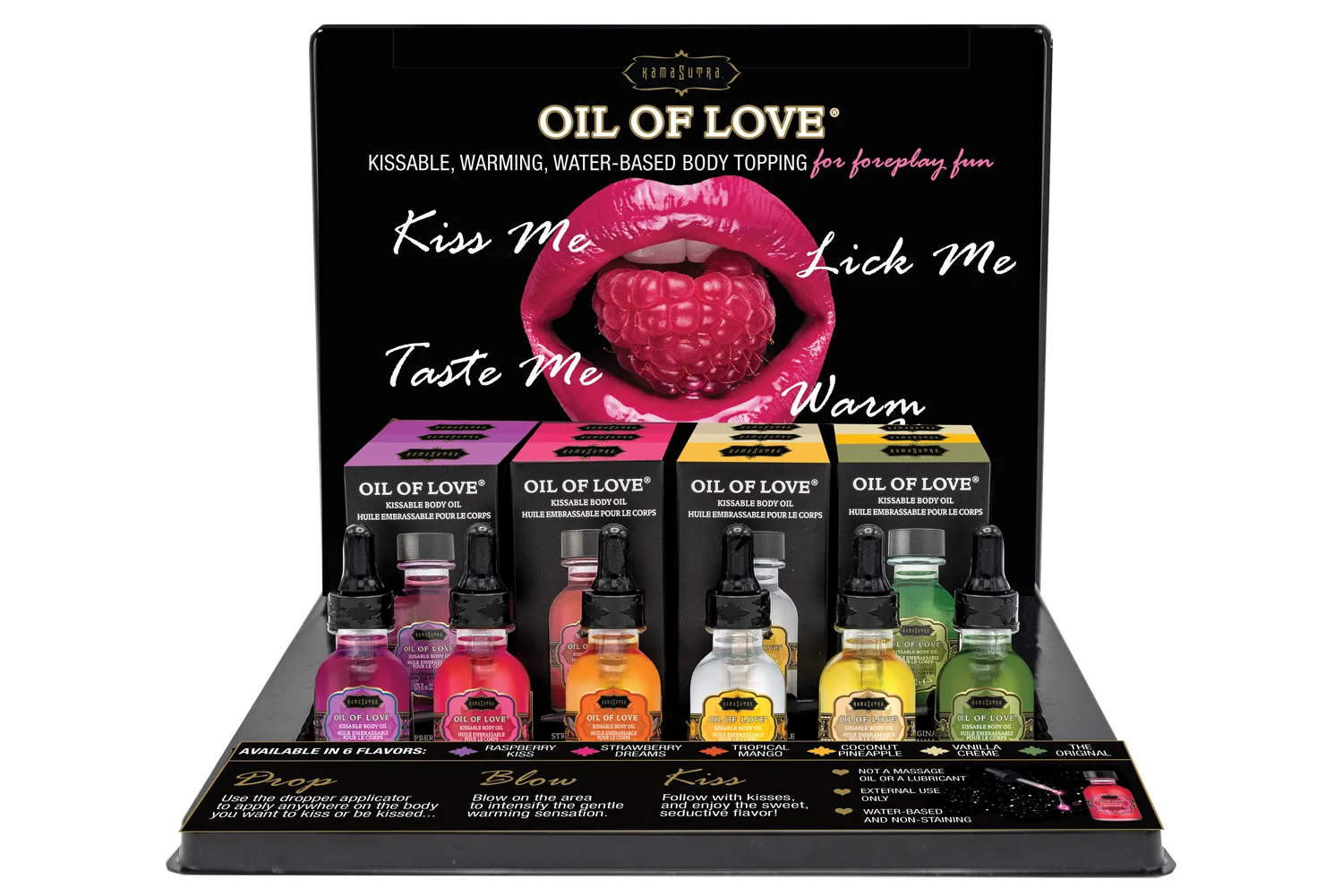 Oil of Love - Be the Dessert - 12 Unit Prepack Display - Plus Testers Lubes & Essentials Kama Sutra