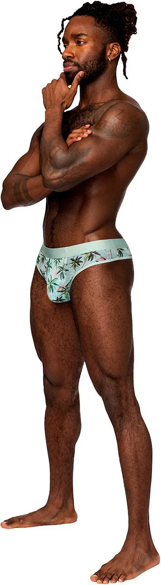 Sheer Print - Sheer Thong - Large/x-Large - Flamingo Panties & Thongs Male Power