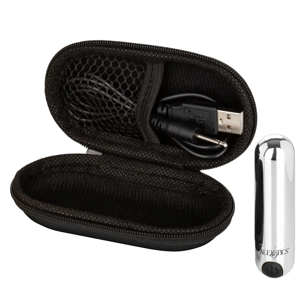 Rechargeable Hideaway Bullet - Silver Vibrators CalExotics