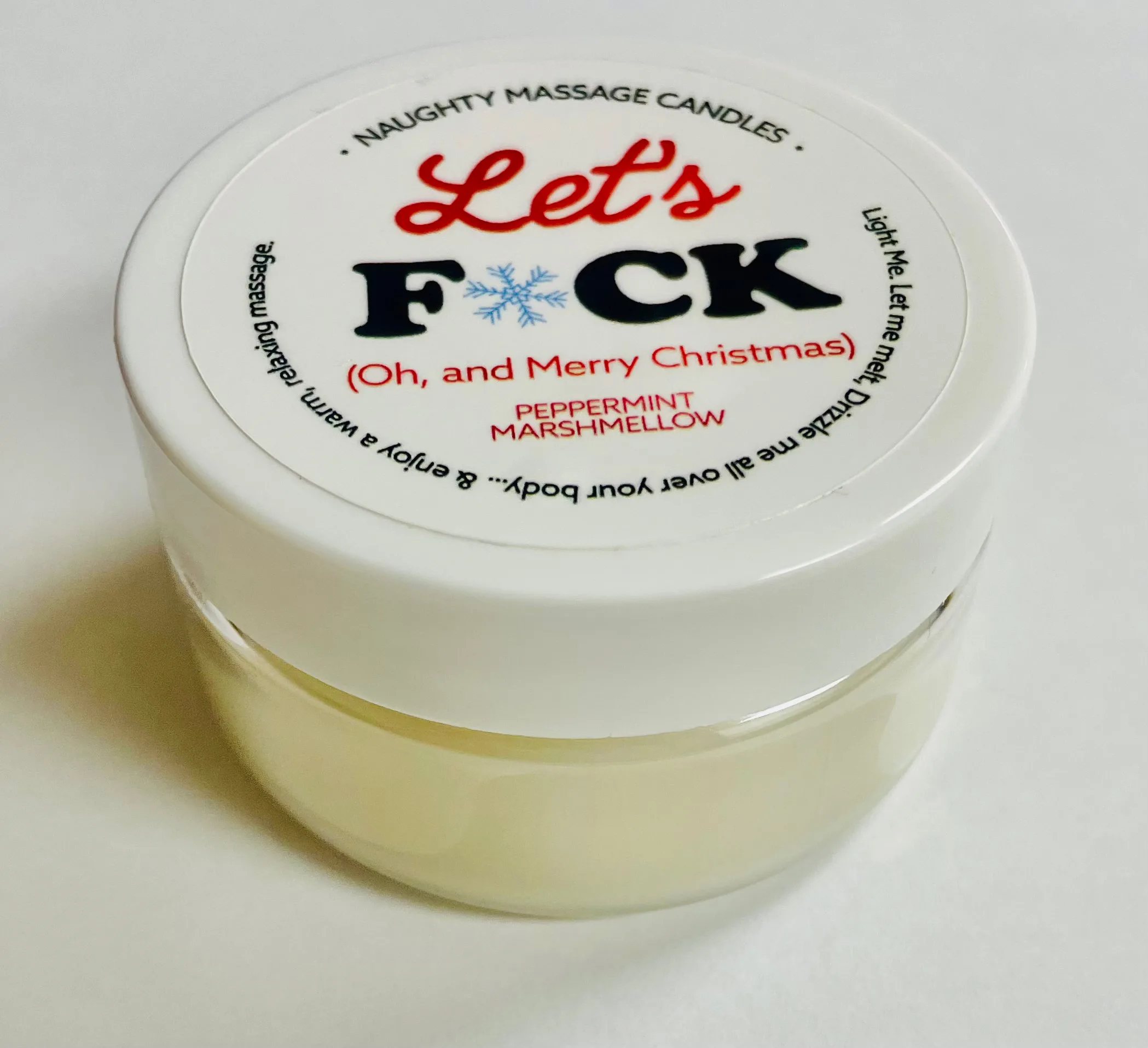 Let's Fuck Massage Candle - Peppermint Marshmallow 1.7 Oz Festival & Rave Kama Sutra