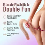 Dr. Skin Plus - 16.5 Posable Double Dong - Beige Dildos Blush