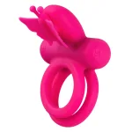 Silicone Rechargeable Dual Butterfly Ring - Pink Festival & Rave CalExotics