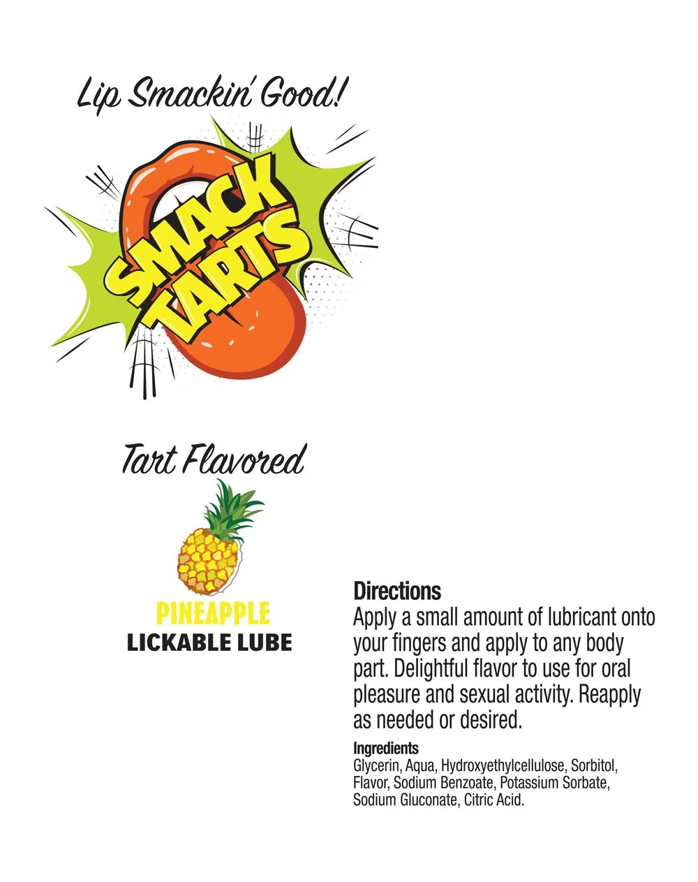 Smack Tarts 2oz Lickable Flavored Lubricant - Pineapple Lubes & Essentials Little Genie